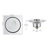 Pop Up Bounce Press-Type Floor Drain Metal Drain Filter Creative Shower Foot Floor Drain