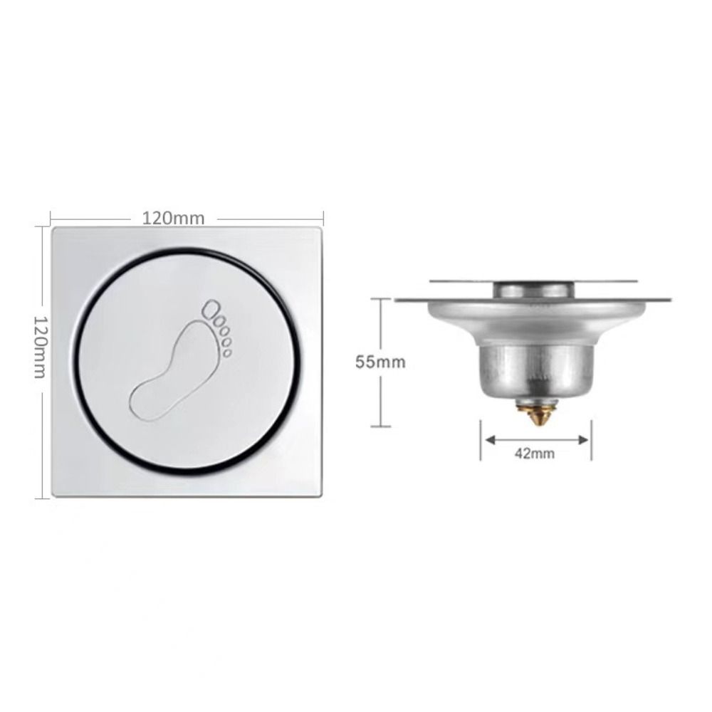 Pop Up Bounce Press-Type Floor Drain Metal Drain Filter Creative Shower Foot Floor Drain