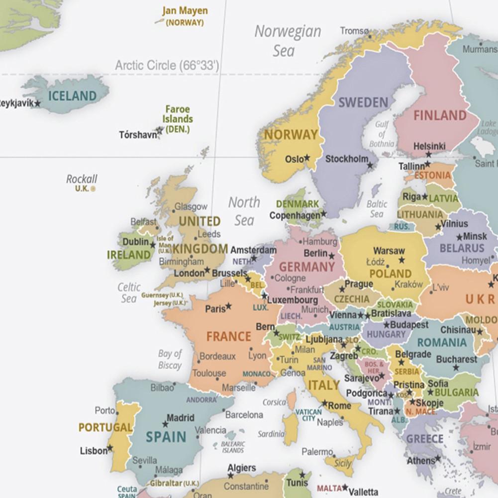 World Map Wall Decor,Home Office Decor,Gift for Geography Lovers,Educational Artwork,Wall Decor,Travel Supplies