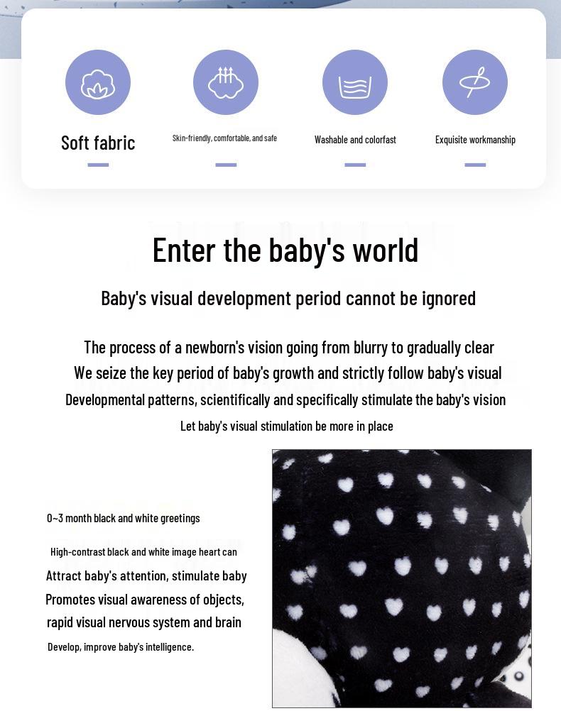 Happy Monkey Black & White Baby Rattle and Stroller Wind Chime