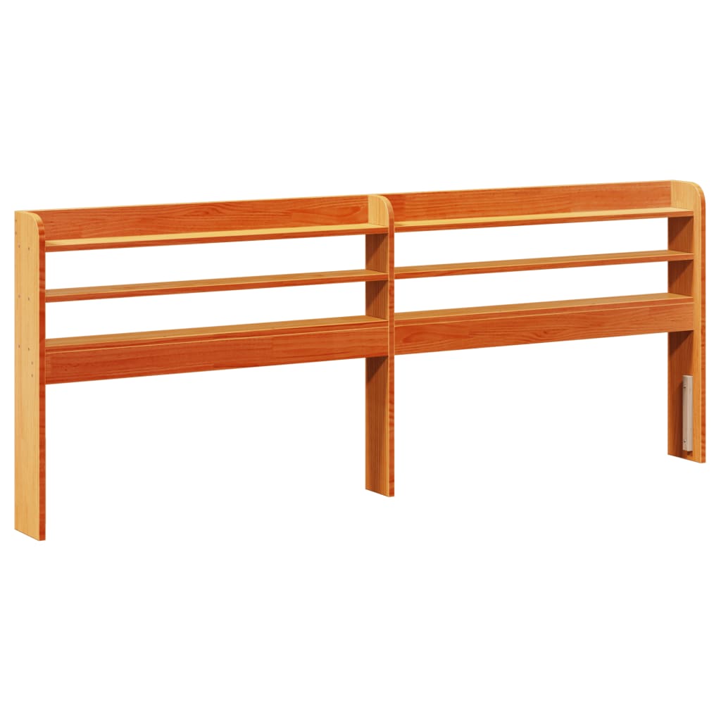 Solid Wood Bed without Mattress Wax Brown 180x200 cm Pine Wood