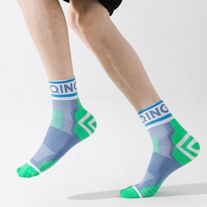 Мужские профессиональные марафонские беговые баскетбольные уличные тренировочные спортивные дышащие влагоотводящие носки
