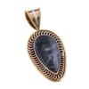 Natural Pietersite Gemstone 925 Solid Sterling Silver TwoTone Pendant 1.50" w0E50
