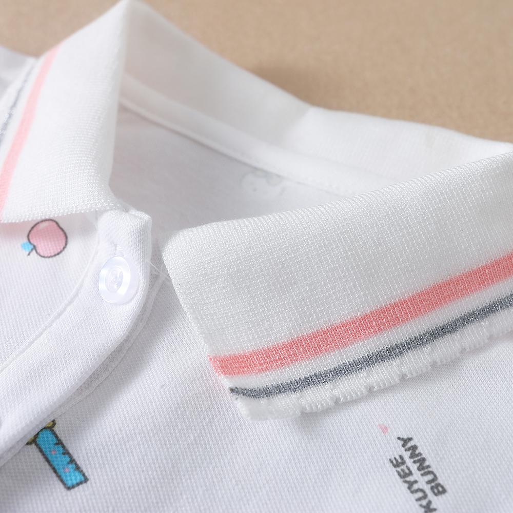 Baby Girls Summer Shirt 2024 New Kids Cotton Short Sleeved Clothes Kids Polo T-shirt Baby Turn-Down Collar Clothes