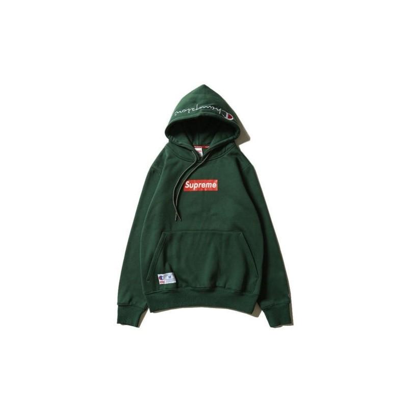 Худи Новый Supreme Классический Логотип-Коробка Свитшот Champion Вышитый Свитшот