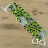 Natural Prehnite Gemstone 925 Silver Chain Adjustable Bracelet For Women