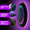 Kids Soft Flying Disc Toy Light-up Throwing Disc Game Outdoor Garden Lawn LED Flying Saucer Parent-child Family Game Boys Girls Gift