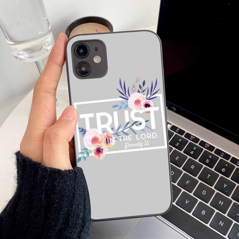 Bible verse Philippians Jesus Christ Christian Phone Case for IPhone 18 11 12 13 mini pro XS MAX 8 7 6 6S Plus X 5S SE 2020 XR