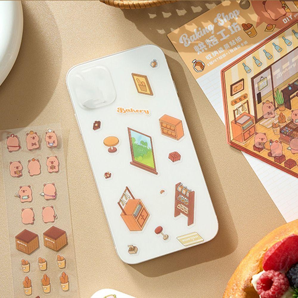 3D Миниатюрная сцена 3D Наклейки Наклейка для ноутбука Капибара Новые наклейки для ландшафтного дизайна