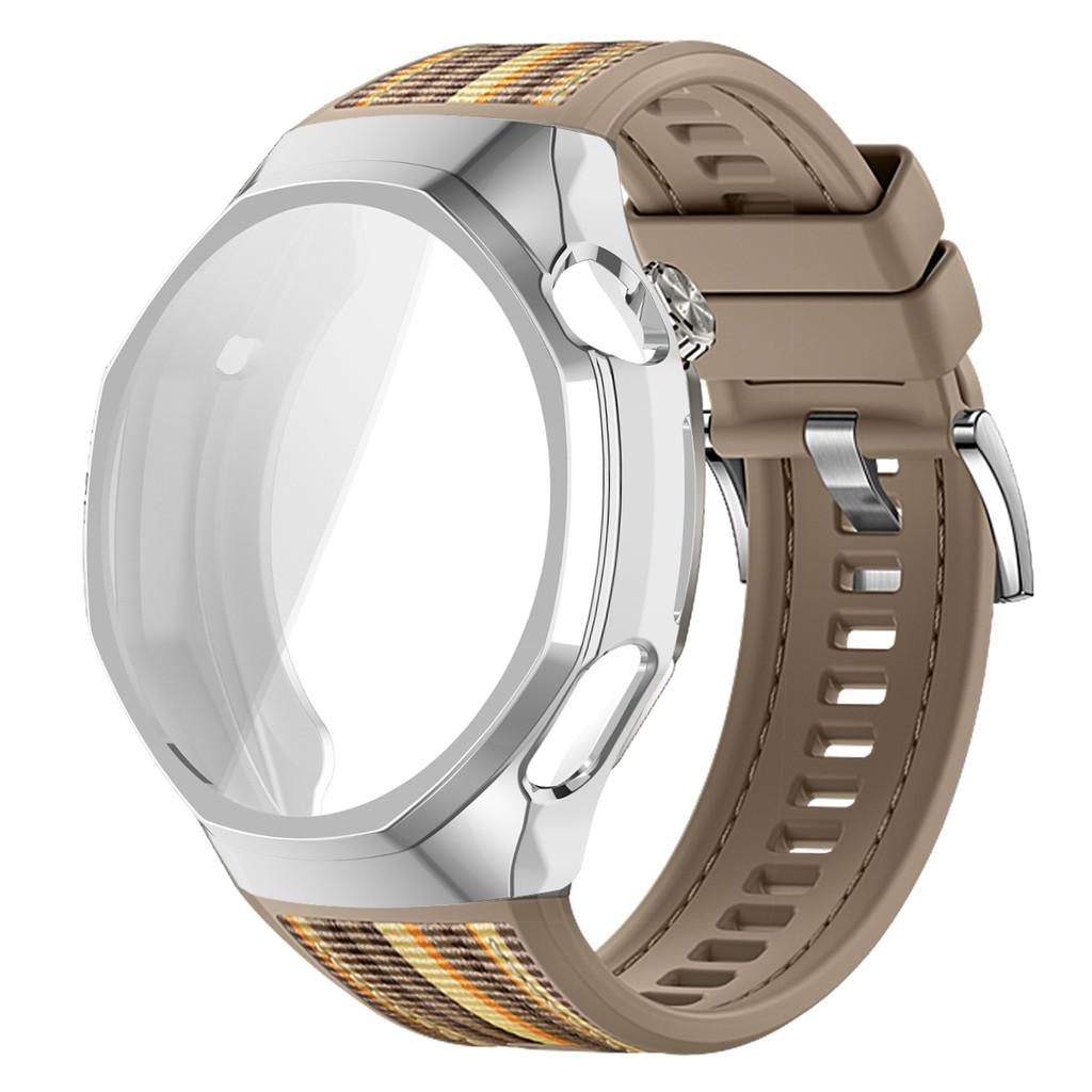 TPU Soft Case+Silicone Sport Woven Bracelet Band With TPU Protector Bumper Shell Cover For Huawei GT6 Pro 46mm