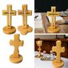 Decorative Wood with Base, Wooden Crucifix of Saint Jesus for Weddings