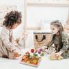 CARLORBO Toy Wooden Play House Fresh Vegetables Fruits Magnetic Ingredients Set Girls Boys Wooden Toy Quickly Cut Play House &