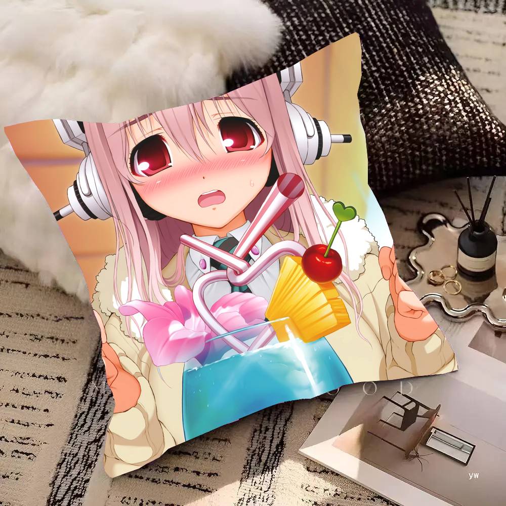 S-Super S-Sonico Наволочка Квадратная Подушка Спальня Диван Отдых Комфортная Подушка Автомобиль Гостиная Домашний Декор