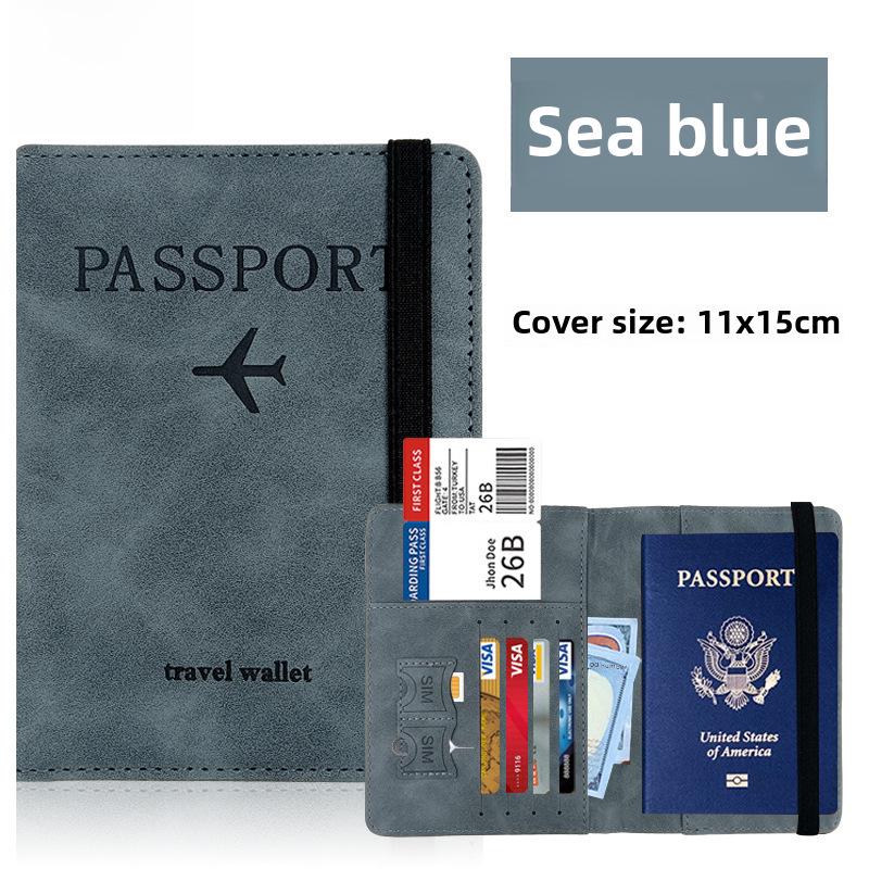 Держатель трансграничного RFID-паспорта: Дорожный кошелек из искусственной кожи с регулируемыми ремнями