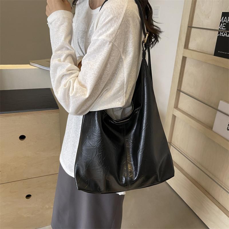 Ielgy Korean Version Trendy Fashion Large-Capacity Tote Bag Simple Casual One-Shoulder Child-Mo