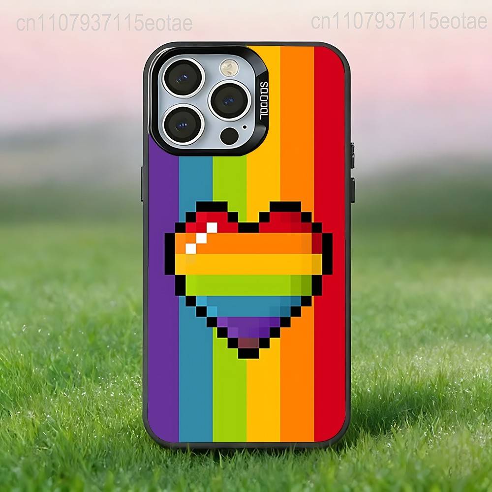 Love Is Love LGBT homosexual Phone Case For iPhone 17,16,15,14,13,12,11,Pro,XS,Max,Plus,Mini,SE4,E Black Matte Shockproof Cover