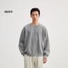 Sketch Men's 2025 Spring Loose Fit Round Neck Pullover Sweatshirt