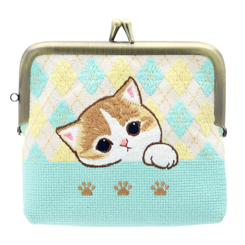 Sunstar Stationery mofusand Мини-кошелек с вышивкой и застежкой, S2323621 Следы,