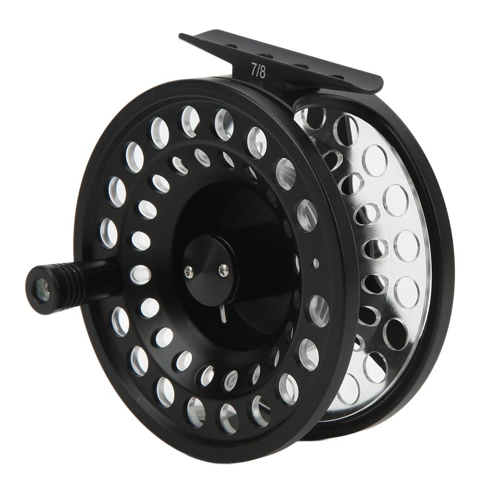 7 8 Fly Fishing Reel Aluminium Alloy Large Capacity Fishing Wheel for Right and Left Hand Outdoor Black