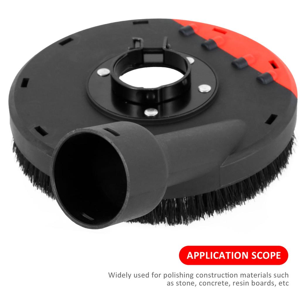 100/125 мм пылезащитный чехол для угловой шлифовальной машины, лицевая крышка пылеуловителя с разъемом, встроенная щетина, насадка для угловой шлифовальной машины