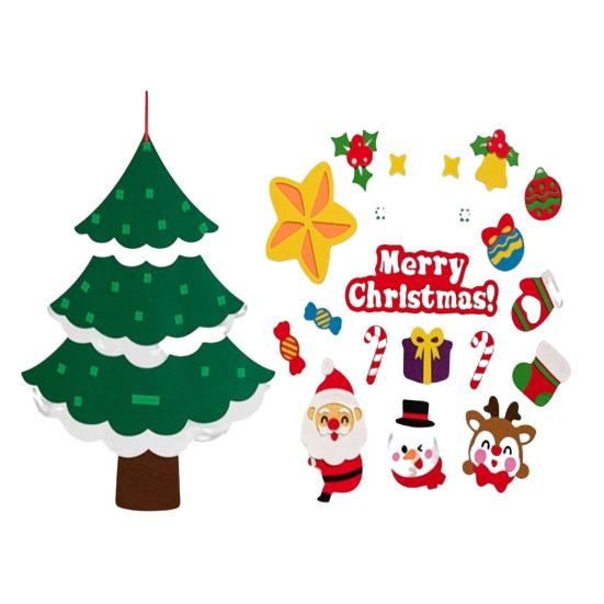 Рождественская елка из фетра своими руками для малышей Большая светящаяся рождественская елка со звездой Санты