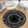Круглый ковер с рисунком Сакуры Magic Captor Card для спальни, гостиной, напольный коврик, большой декоративный нескользящий коврик