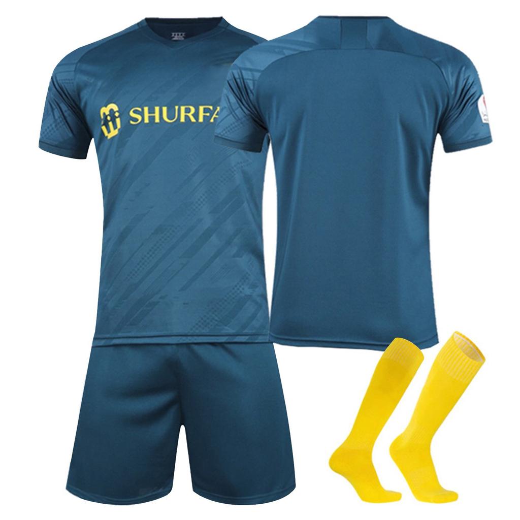 2223 Выездная футболка футбольного клуба Аль-Наср, комплект детского тренировочного футбольного костюма