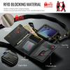 DG.MING M6 Series For Samsung Galaxy Z Flip7 5G Foldable Case PU+PC Phone Cover with Wallet/Shoulder Strap