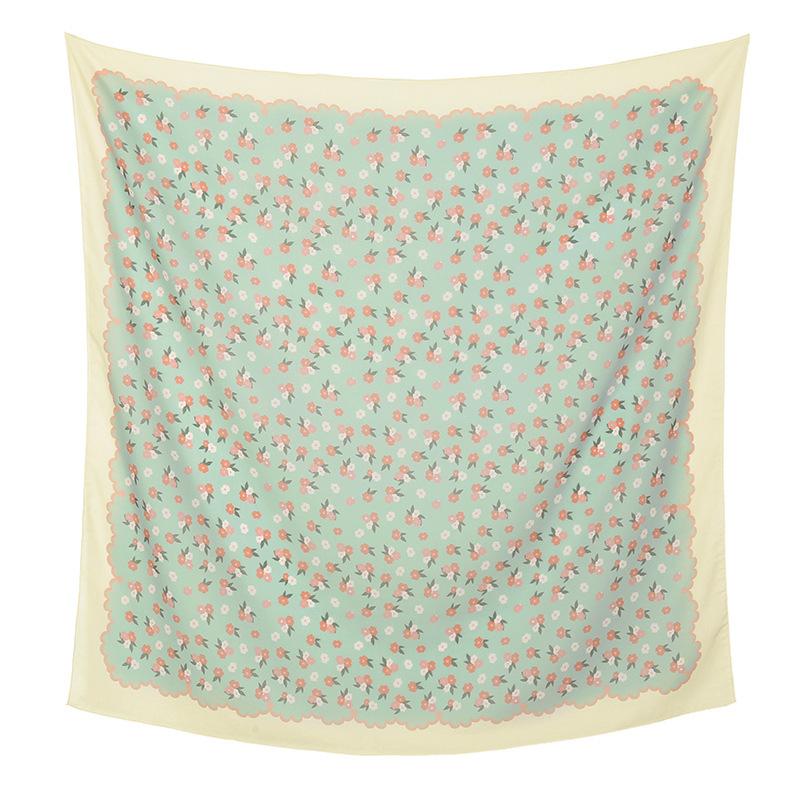 Autumn and Winter Hot-selling New Floral Printing Large-size Square Scarf Women's Popular Malay Women's Headscarf