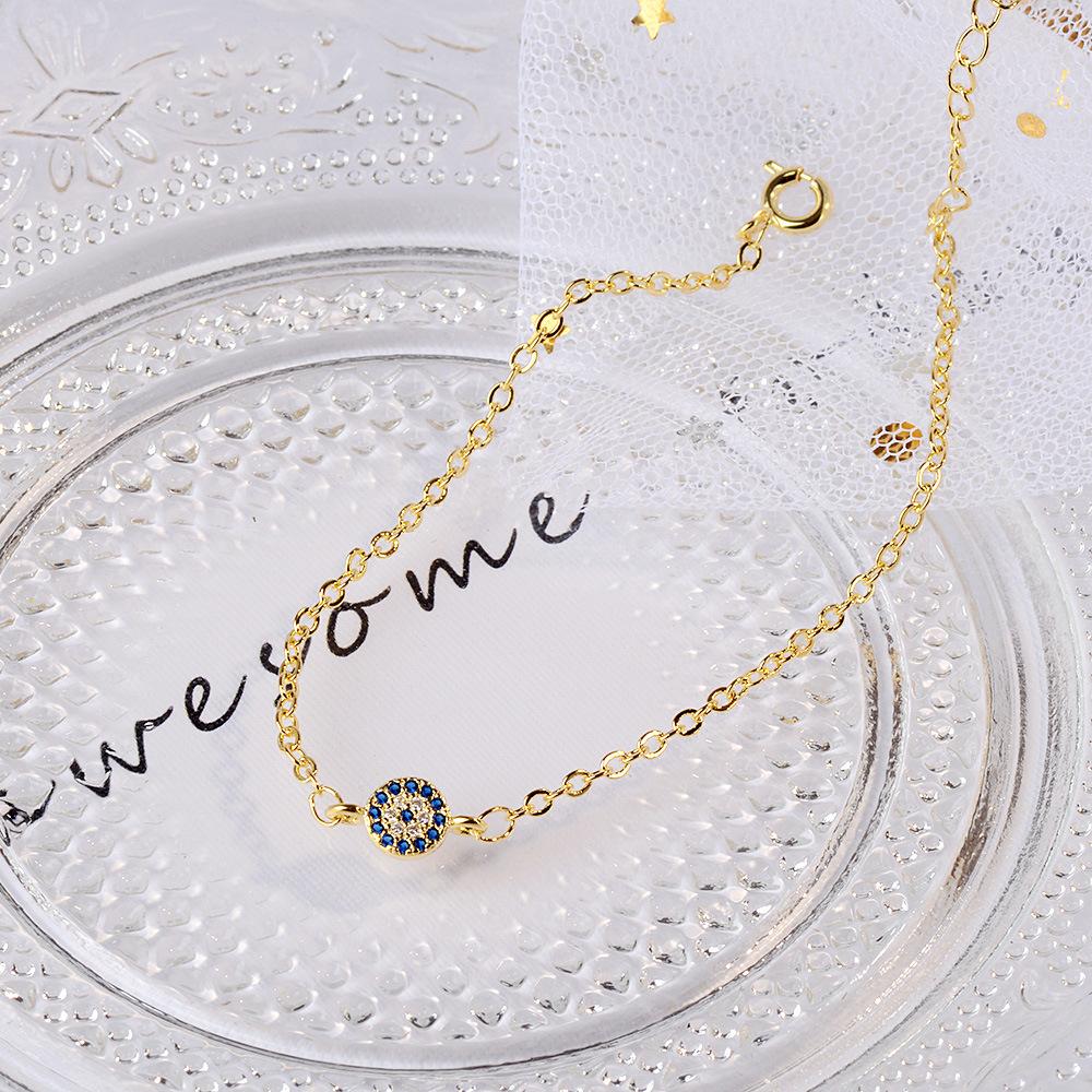 925 Sterling Silver Evil Eye Zircon Bracelet Women Elegant Fashion Tennis Bracelet Wedding Party Anniversary Jewelry Gift