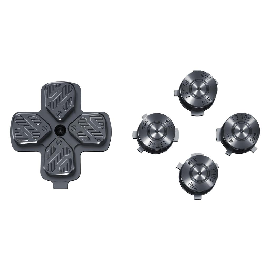 eXtremeRate Custom Metal ABXY Buttons for PS5 Custom Replacement Action and Directional Buttons for PS5 and Controllers Not D-Pad Controllers,