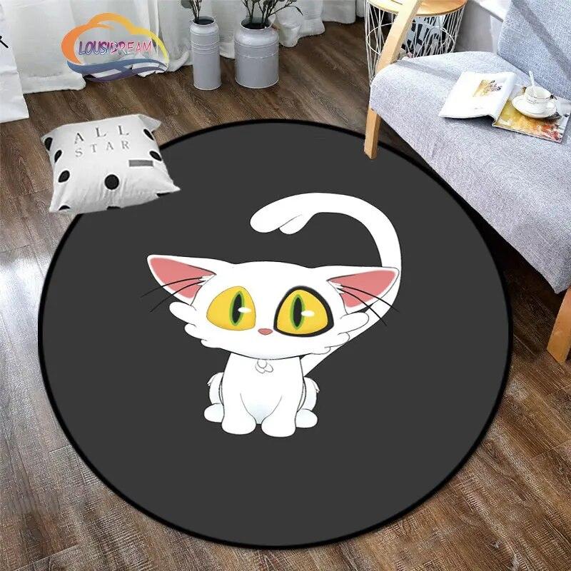 Круглый ковер с рисунком аниме Suzume, декоративный круглый коврик с 3D принтом для детей или девочек, коврик для спальни, гостиной
