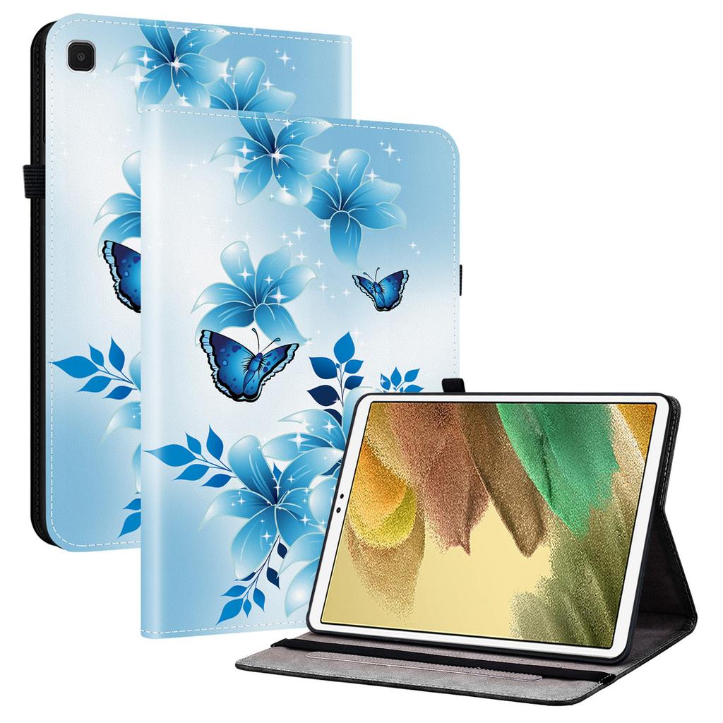 Кожаный чехол для Samsung Galaxy Tab A7 Lite 8,7 дюйма T220/T225 с принтом, подставкой, слотами для карт