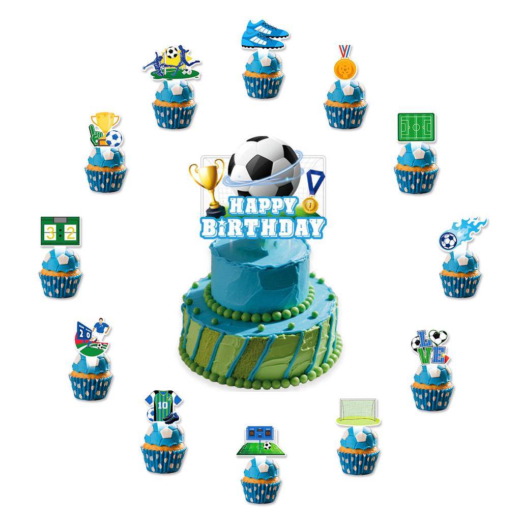 Football-Themed Party Supplies, Birthday Decoration, World Cup Tableware, Party Atmosphere, Banner Props