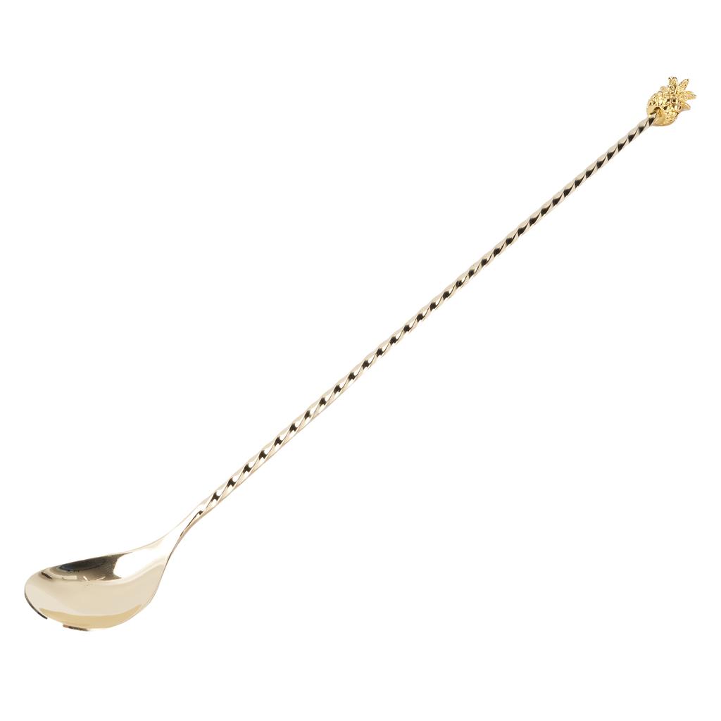 Bar Spoon Stainless Steel Cocktail Stirrer Mixing Spoon Comfortable Grip Cocktail Shaker Spoon for Party Home Gold