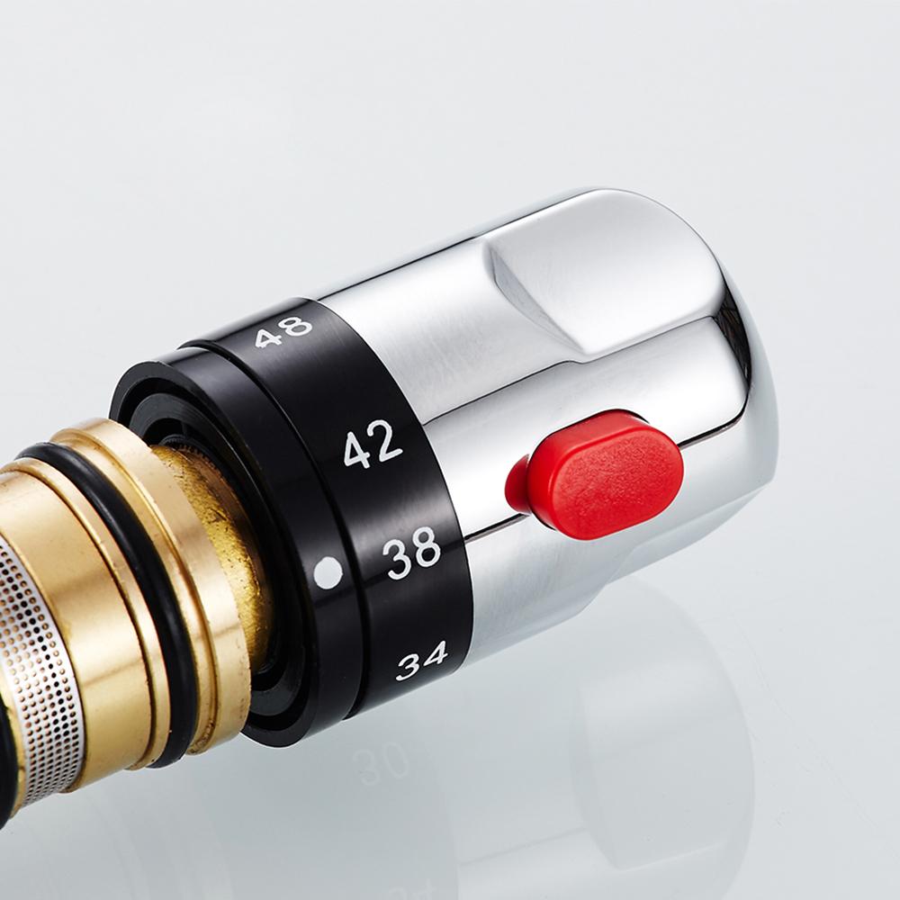 Латунный термостатический смесительный клапан, сменный хромированный современный картриджный клапан с постоянной температурой и защитой от ожогов для смесителя для ванны, новый