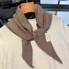 British Korean Triangular Scarf Polyester Women Head Scarf Warm Shawl Wraps Winter Fashion Lady Cashmere Poncho Echarpe Stole