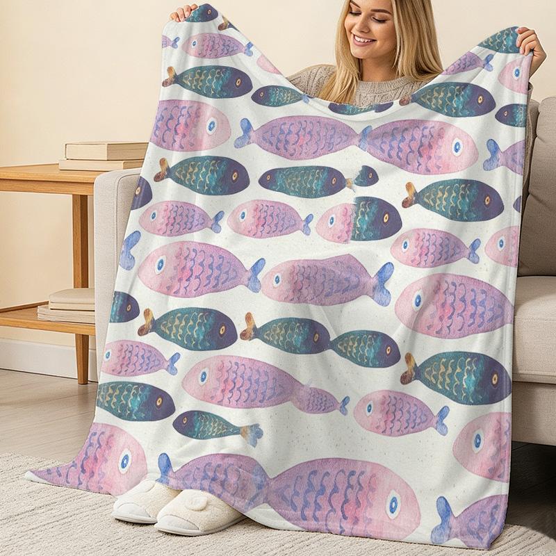 Minimalist Solid Flannel Blanket Soft Skin-Friendly Warm Throw, Perfect for Home, Leisure, Halloween & Christmas Cozy Decor