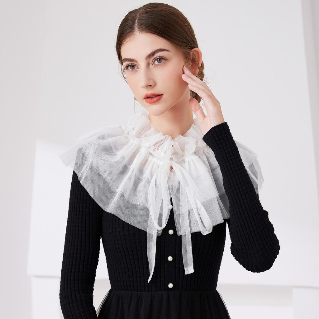 Shirt Detachable Collar Shoulder Wraps Shawls for Women Small Fake Collar Decorative Sweater Blouse Tops Shirt False Collar