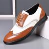 Spring and Summer Men's Business Formal Wear Casual Leather Shoes Brogue Carved Leather Shoes Korean Version Plus Size Fashion All-match Men's Shoes