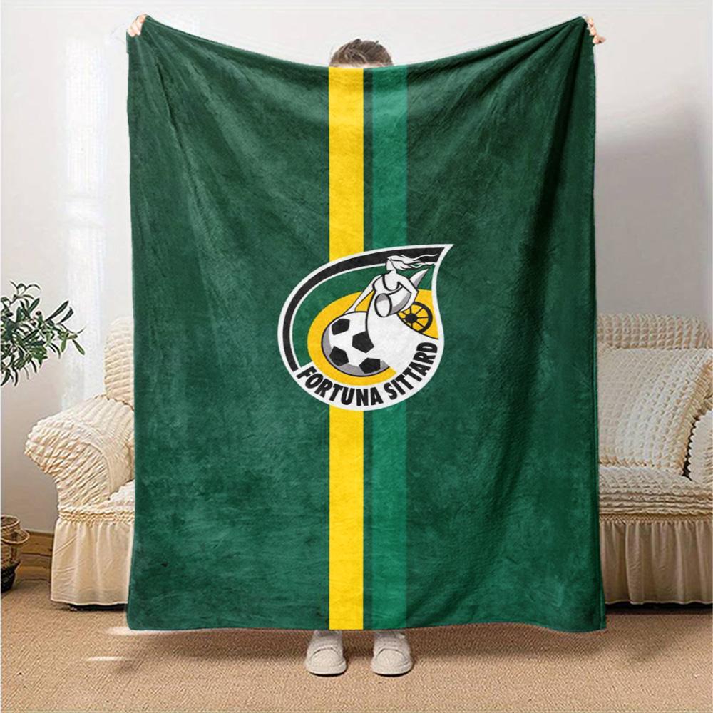 Fortuna Sittard Print Flannel Blanket High Quality Warm Comfortable Cover for All Seasons Perfect for Gifts Home Decor