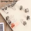 Supplies Portable Triple Orifice Single Hole Metal Pencil Holder Double Opening Spring Pen Clip