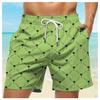 Simple geometric pattern swimming trunks, men's new popular summer 3D printing men's casual sports beach shorts