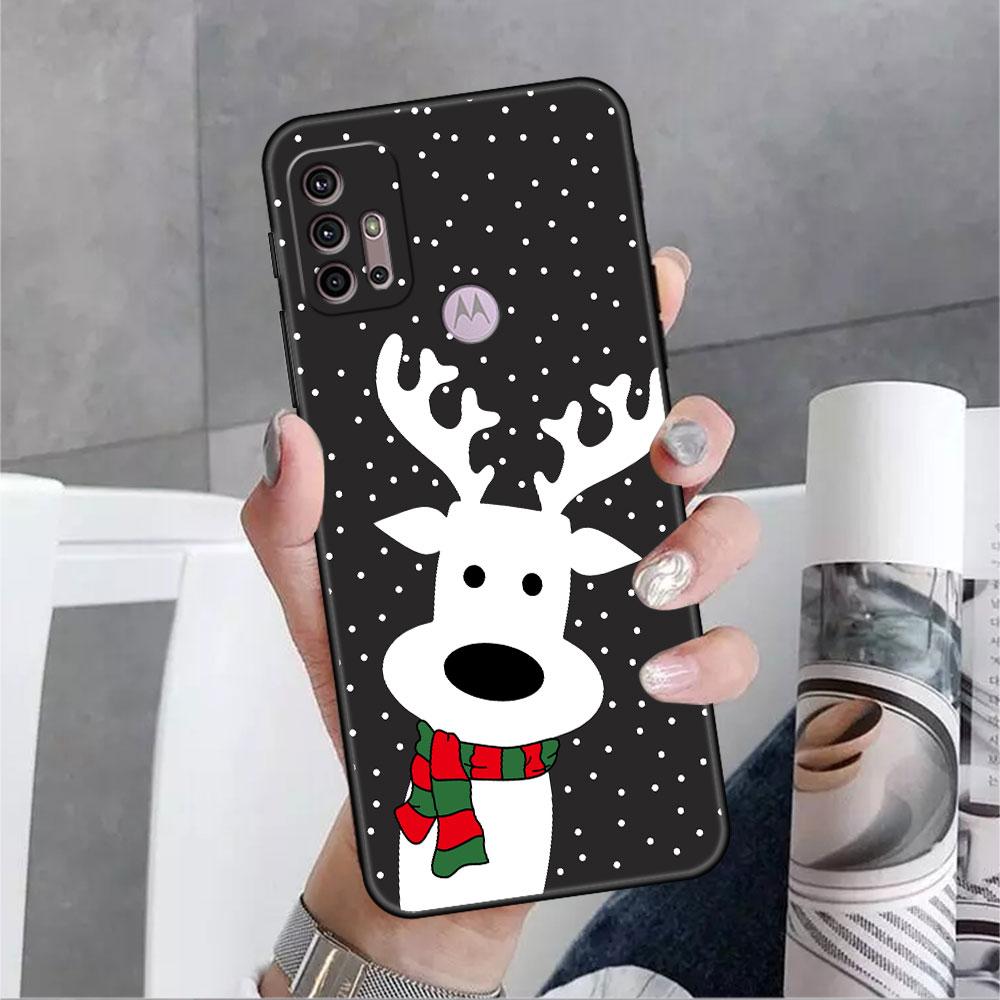 Веселого Рождества зимой чехол для Motorola G30 G60 G9 Play ONE Fusion G8 G50 E6s G82 Edge 20 Pro G Stylus 2021 Soft Phone Capas