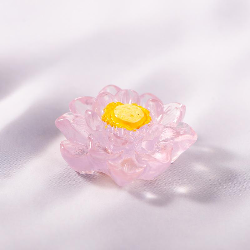 Светящийся лотос мох микроландшафт смола маленькие украшения ландшафтный дизайн имитация лотоса декоративные аксессуары