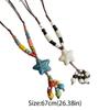 Tassel Long Sweater Chain Ceramic Bohemian Style Necklace Temperament Ethnic Style Necklace  Gift