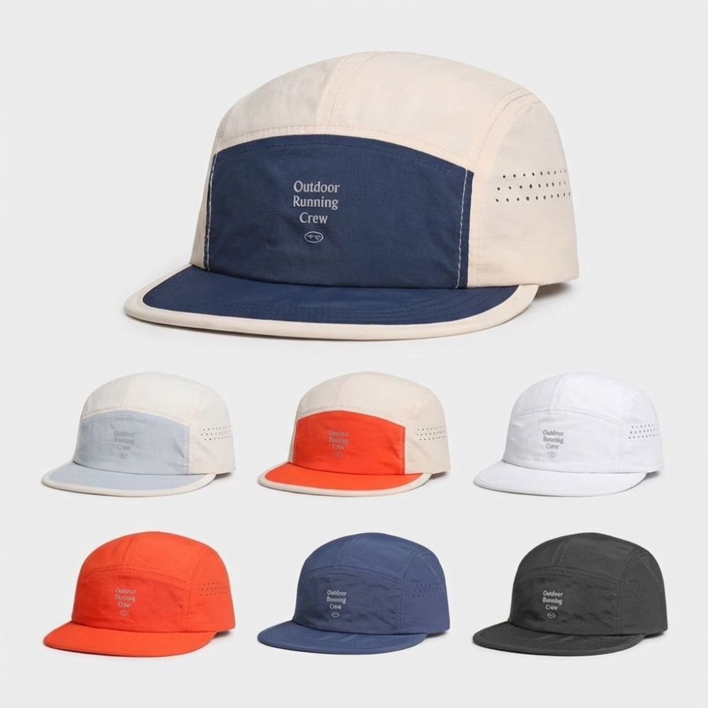 Embroidered Letter 5 Panel Baseball Cap Contrast Color Sun Hat Casual Sports Cap Unisex