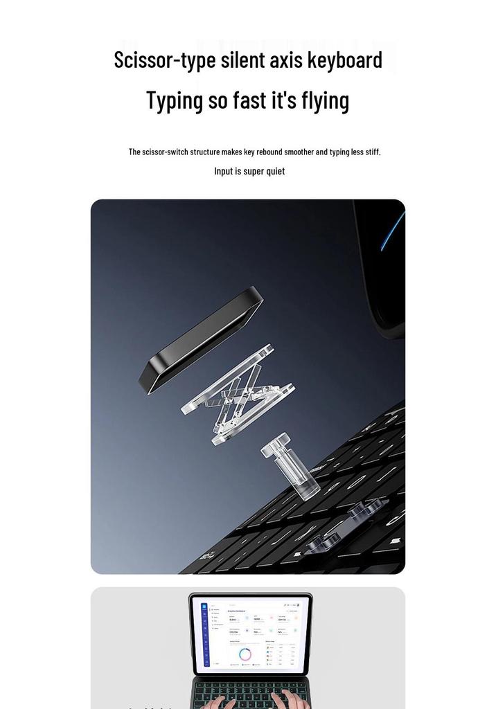 Совместимый чехол-подставка для iPad Magic Keyboard A16 из алюминиевого сплава, Air 11, магнитный Pro11, защитная крышка для планшета 10-го поколения.