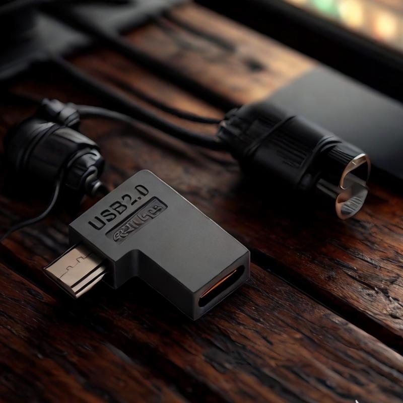 Компактный угловой USB C на USB адаптер 90 градусов Поддерживает быструю зарядку 2А Передачу данных 480 Мбит/с Широкая совместимость