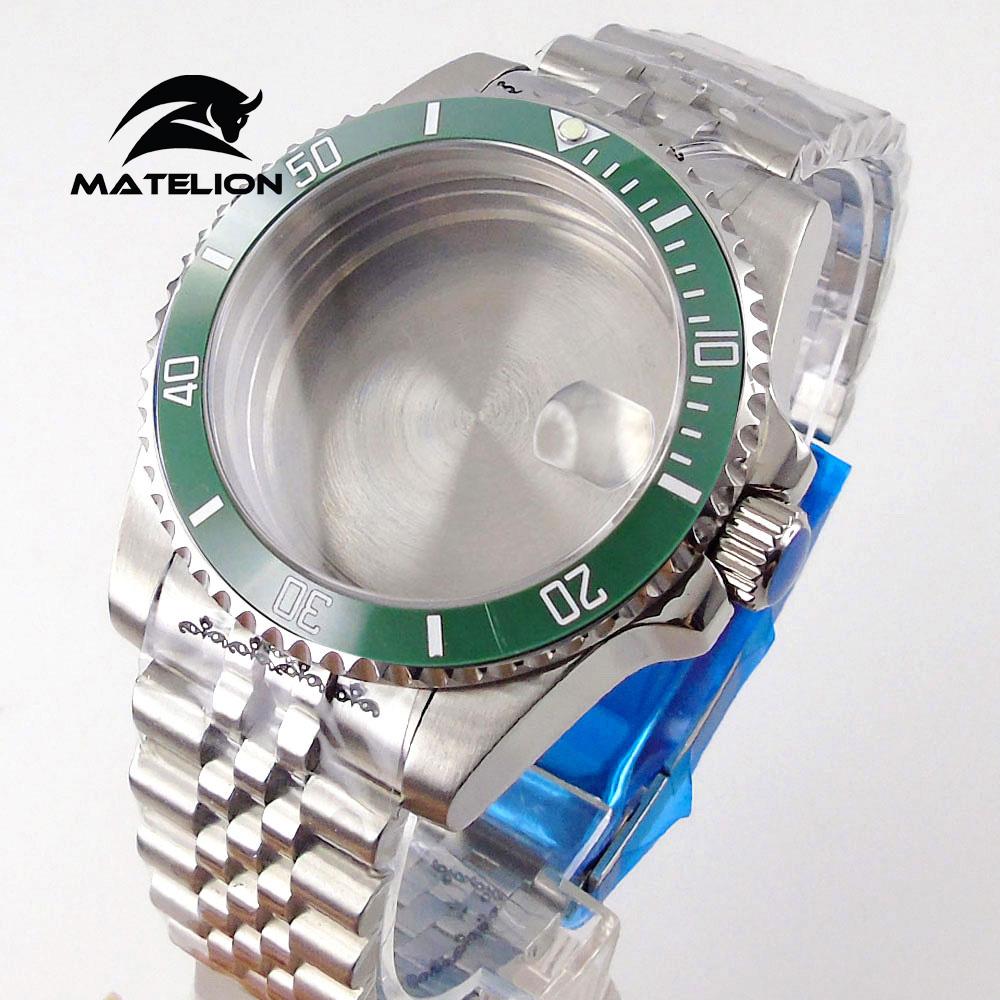 Корпус для дайвинга Matelion 200M, 40 мм, подходит для NH35 NH36 NH34 GMT ETA 2824 PT5000, браслет Jubilee, сапфировое стекло, застежка-слайдер